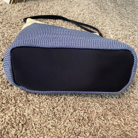 The Sak Elliot Luca Knitted Periwinkle /Cream Shoulder Bag/Purse - Picture 8 of 12